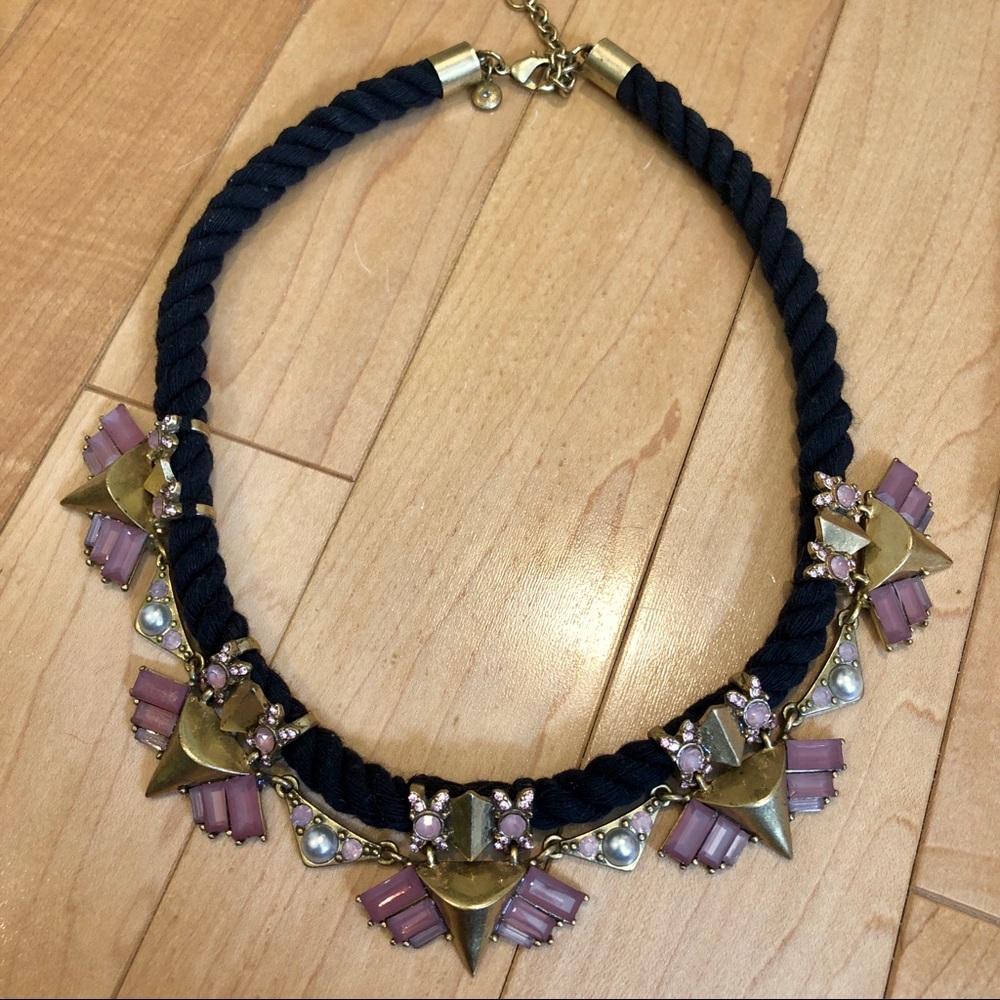 J.Crew Embellished Rope Statement Necklace